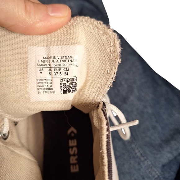 Converse Chuck Taylor All Star Platform High Top Sneakers Ladies 7 Mall Goth - Picture 4 of 5